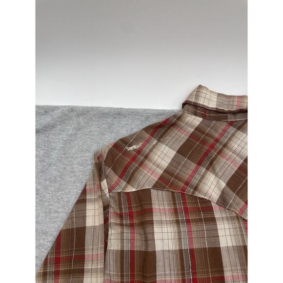 VTG H Bar C Ranchwear Men's Pearl Snap Shirt Permanent Press Long Tail USA - Picture 10 of 16